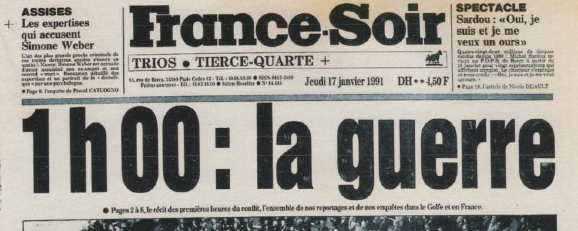 Le 17 janvier 1991 début de la deuxième guerre du Golfe VIDEO