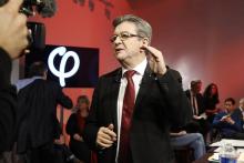 Jean-Luc Mélenchon lors d'une émission entièrement consacrée au chiffrage de son projet, retransmise