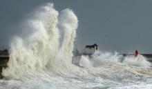 Pluie et vent le 12 janvier 2017 à Godewaersvelde dans le nord de la France