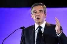 Le candidat de la droite à la présidentielle François Fillon à Maison-Alfort le 24 février 2017