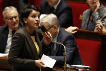 La ministre de l'Education Najat Vallaud-Belkacem le 15 février 2017 à l'Assemblée nationale à Paris