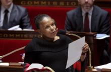 Christiane Taubira, lors des débats sur le "mariage pour tous" à l'Assemblée nationale, le 7 février