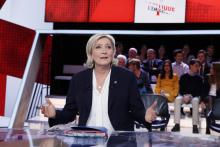 Marine Le Pen, le 7 février à Juvisy-sur-Orge