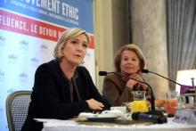 Marine Le Pen lors d'un débat organisé par ETHIC Sophie de Menthon le 7 mars 2017 à Paris