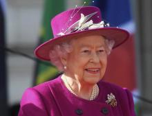 La reine d'Angleterre Elisabeth II au palais de Buckingham à Londres le 13 mars 2017