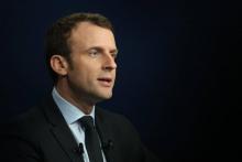 Emmanuel Macron en meeting à Reims, le 17 mars 2017