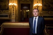 Le président du groupe PS au Sénat, Didier Guillaume, à Paris le 15 novembre 2016