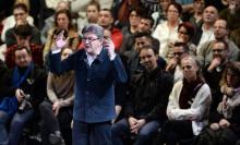 Le candidat à la présidentielle Jean-Luc Mélenchon à Brest, dans l'ouest de la France, le 28 février