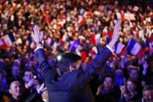 François Fillon à Caen, dans le nord de la France, le16 mars 2017