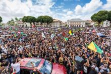 Magasins fermés avenue Général de Gaulle le 27 mars 2017 à Cayenne