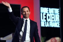 Benoît Hamon en campagne à Montpellier, le 30 mars 2017