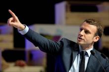 Emmanuel Macron le candidat d'En Marche! le 30 mars 2017 lors du congrès de la FNSEA à Brest