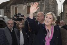 Marine Le Pen, le 3 mars, au Vaudoue