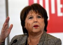 Martine Aubry lors d'une conférence de presse le 3 mars 2017 à Lille