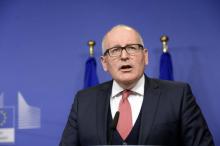 Le vice-président de la Commission européenne, Frans Timmermans, le 16 février 2017 à Bruxelles