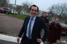 Nicolas Bay, secrétaire général du Front national, à Saint-Etienne-du-Rouvray (nord) le 13 décembre 