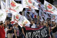 Manifestations, le 2 août 2014 à Nice, de militants identitaires, notamment du groupe Nissa Rebela d