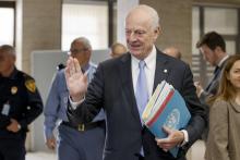 L'émissaire de l'ONU pour la Syrie, Staffan de Mistura, le 3 mars 2017 à Genève