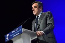 François Fillon lors d'une réunion de campagne à Orléans le 7 mars 2017