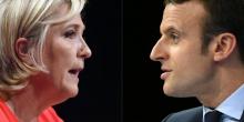 Marine Le Pen, candidate du Front National, et Emmanuel Macron, le candidat d'En Marche!