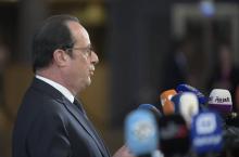 François Hollande et Donald Tusk à Bruxelles lors d'un sommet consacré au Brexit, le 29 avril 2017