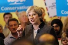 Theresa May, dans les West Midlands