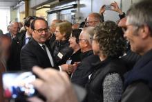 François Hollande lors d'un déplacement à Laval (Mayenne), le 25 avril 2017