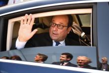 Le président François Hollande, le 13 avril 2017 à Niort