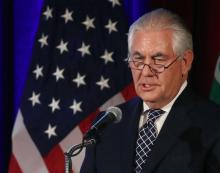 Le secrétaire d'Etat Rex Tillerson à Washington le 19 avril 2017