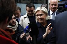 Marine Le Pen le 28 avril 2017 à Paris