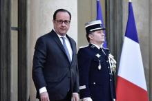 François Hollande à l'Elysée le 11 avril 2017