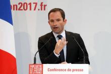 Benoît Hamon à Paris le 10 avril 2017