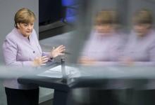 La chancelière allemande Angela Merkel lors du sommet du G20 des femmes à Berlin, le 25 avril 2017