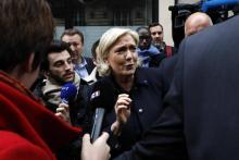 Marine Le Pen le 28 avril 2017 à Paris