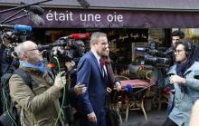 Nicolas Dupont-Aignan à Paris, le 28 avril 2017