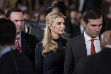 La fille de Donald Trump, Ivanka Trump et son époux Jared Kushner à Washington, le 17 mars 2017