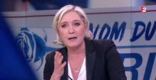 Marine Le Pen sur France 2.