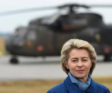 La ministre allemande de la Défense Ursula von der Leyen, à Altenstadt en Allemagne, le 3 février 20