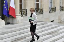 La ministre du Travail Muriel Pénicaud, arrivant à l'Elysée pour participer au premier Conseil des m