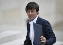 Le nouveau ministre de la Transition écologique et solidaire Nicolas Hulot, arrivant à l'Élysée pour