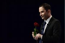 Benoît Hamon, ex-candidat PS à l'élection présidentielle, à Nancy le 5 avril 2017