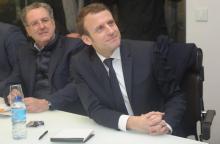 Richard Ferrand et Emmanuel Macron le 16 janvier 2017 à Ploeven