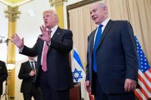 Le président américain Donald Trump et le président israélien Benjamin Netanyahu, à Jérusalem le 22 