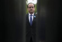 Le président François Hollande, lors de la cérémonie de commémoration du 8 mai 1945, sur les Champs-