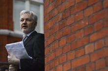 Julian Assange à l'ambassade de l'Equateur de Londres, le 5 février 2016