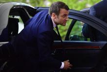 Le président français Emmanuel Macron à Berlin, le 15 mai 2017