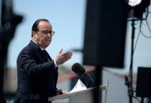 François Hollande à Argenton-sur-Creuse, en France, le 5 mai 2017