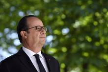 François Hollande à Paris au Jardin du Luxembourg pour les commémorations de la Journée nationale de