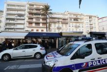 Une voiture de police à Cannes le 18 janvier 2017