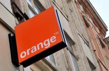 Enseigne d'une boutique Orange à Lille le 24 février 2014